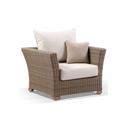 Coco 1 Seater - Wheat Outdoor Wicker Arm Chair Rattan