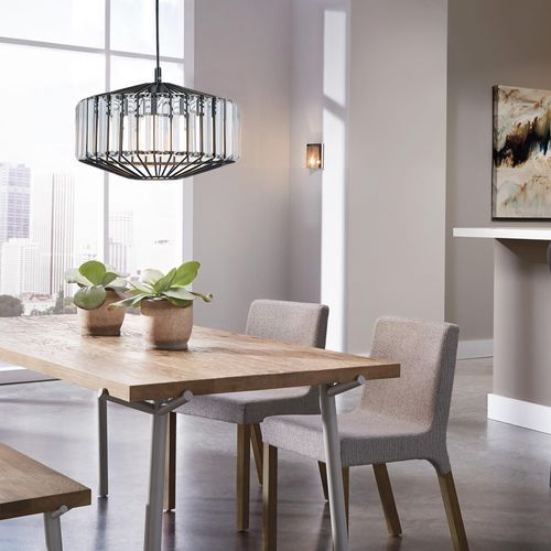 Butler Crystal Pendant Light - Black
