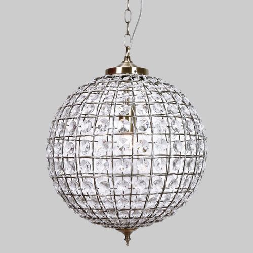 Casablanca | Crystal Pendant Chandelier - Brass