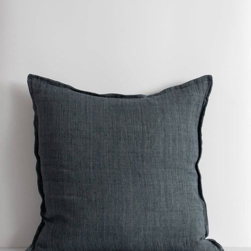 Baya Cassia Handwoven 100% Linen Cushion - Cloudburst | Square