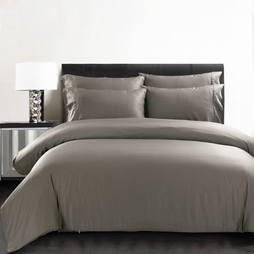 Silky Soft Bamboo Quilt Cover  - Charcoal