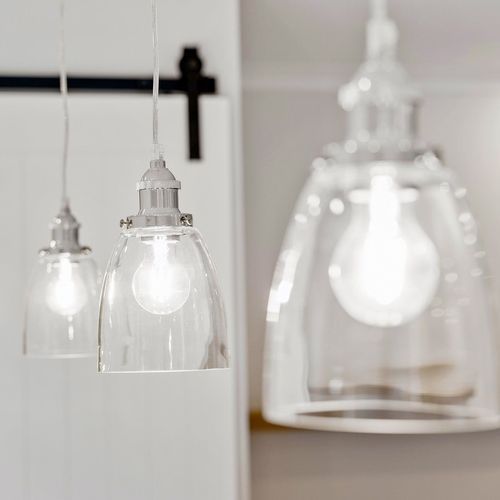 Lucy Glass Pendant Light - Chrome