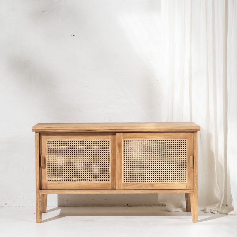 Circe Rattan Record Cabinet