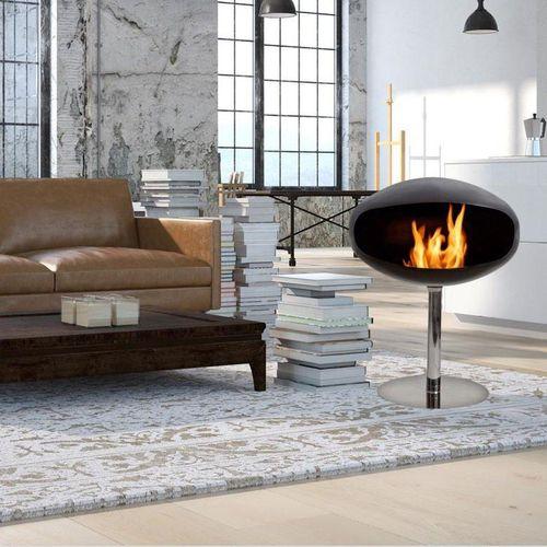 Pedestal Standing Cocoon Ethanol Fireplace w/ SS Stand