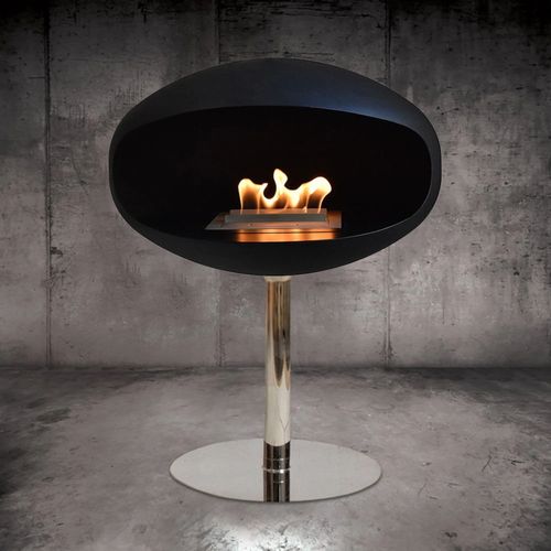 Cocoon Fires | Pedestal | Black + Steel Base