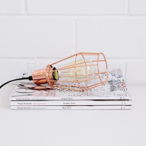 Industrial Cage Light - Copper