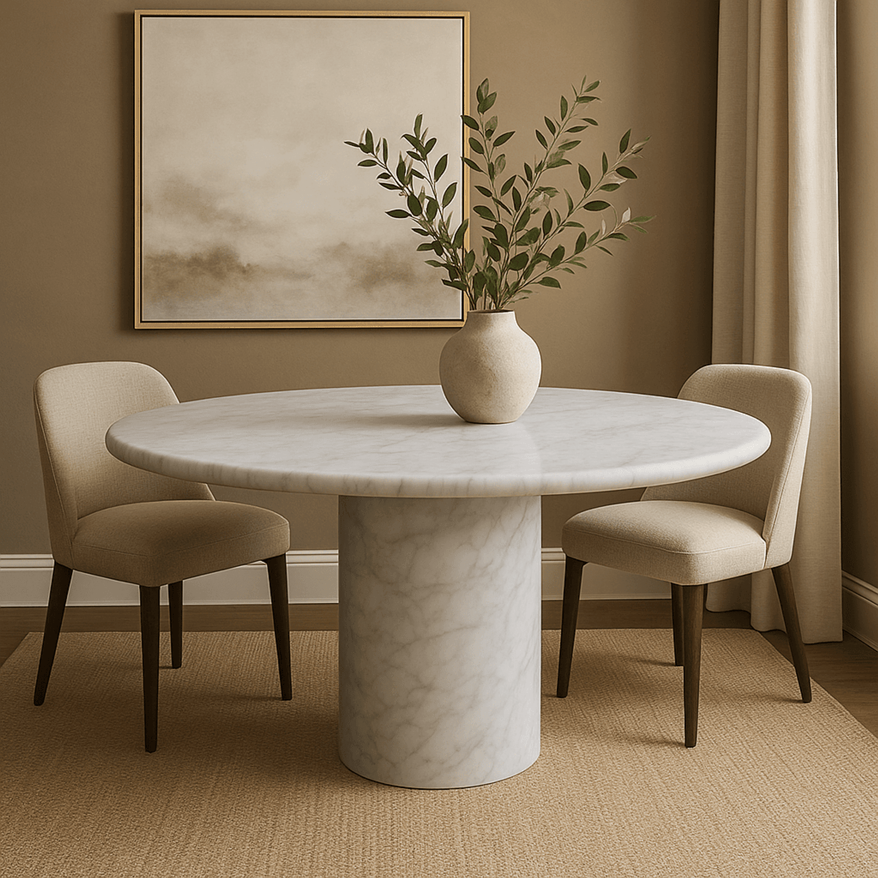 Court Dining Table - Carrara Marble