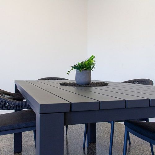 Cove Outdoor Dining Table 220cm | Charcoal