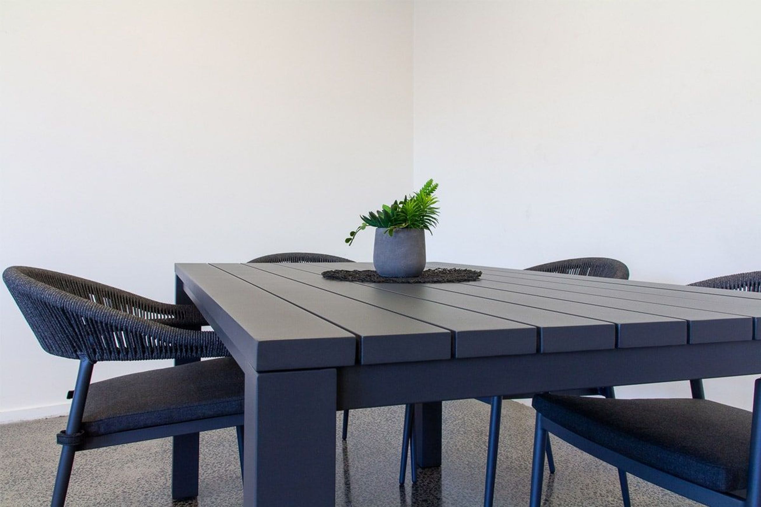 Cove Outdoor Dining Table 220cm | Charcoal