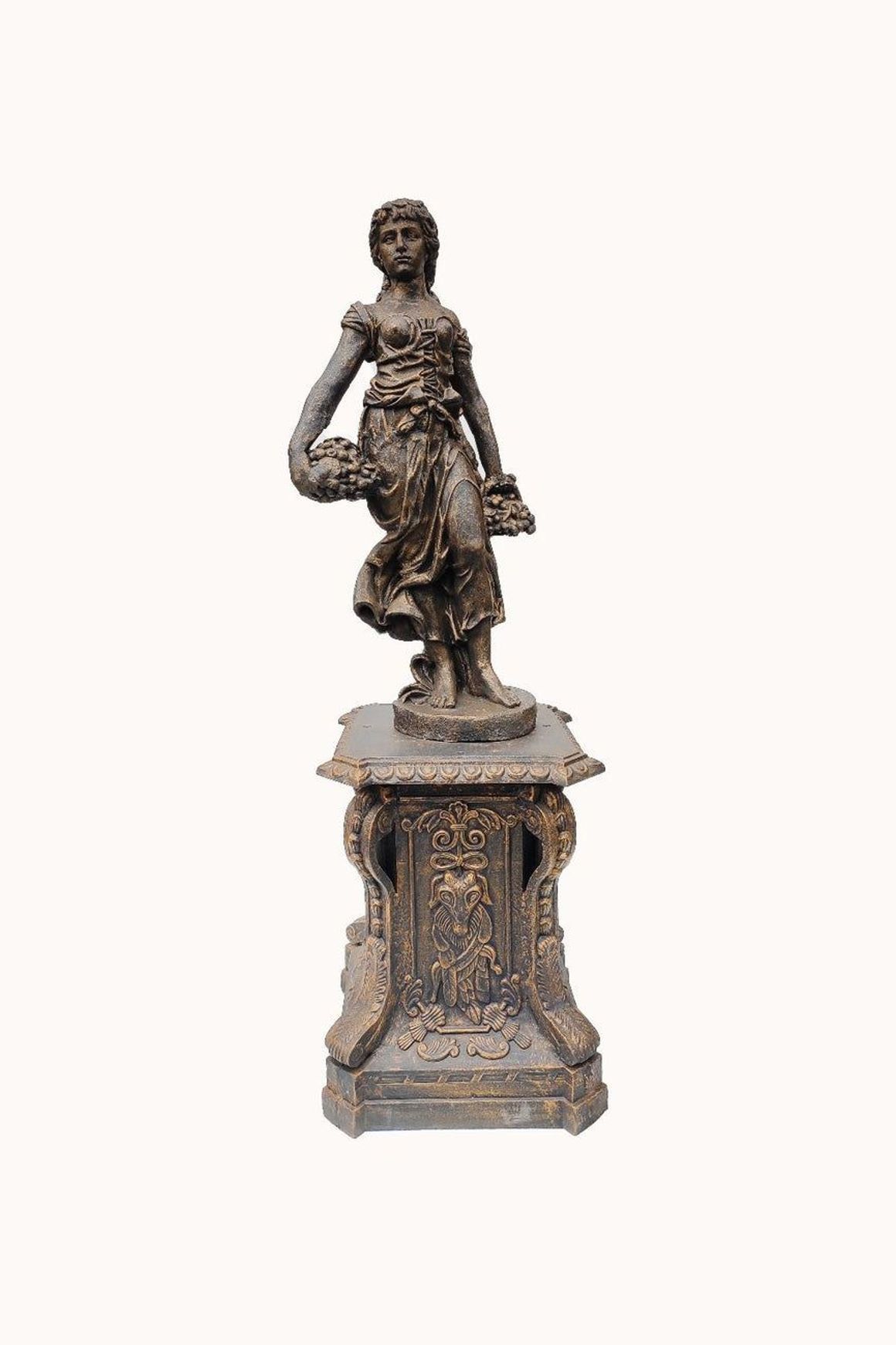 Set of 4 Cast Iron Statues