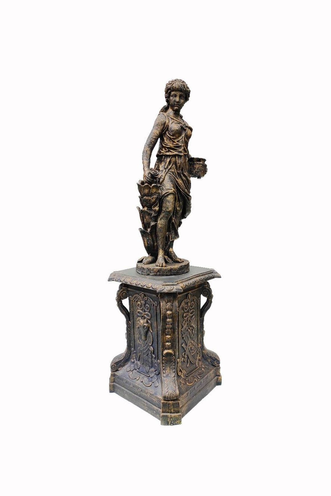 Set of 4 Cast Iron Statues