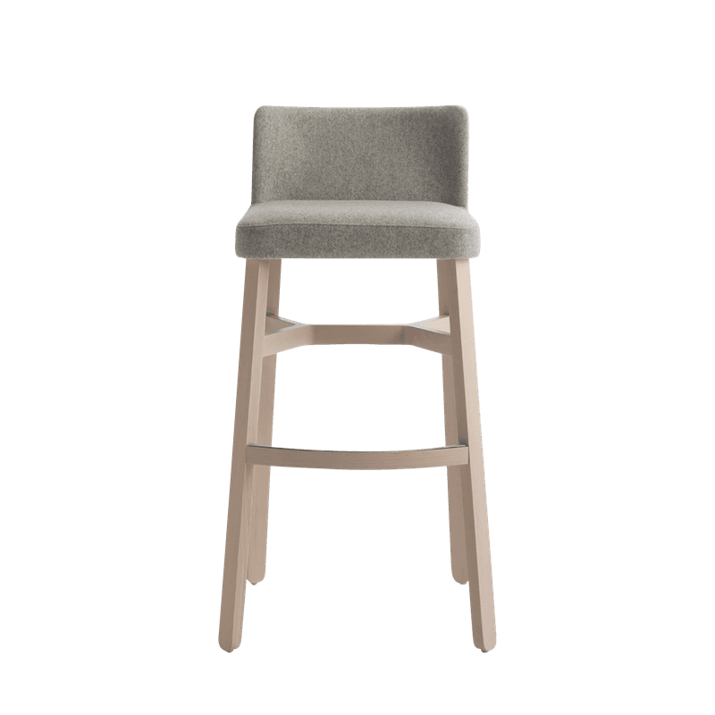 Croissant Stool with Backrest