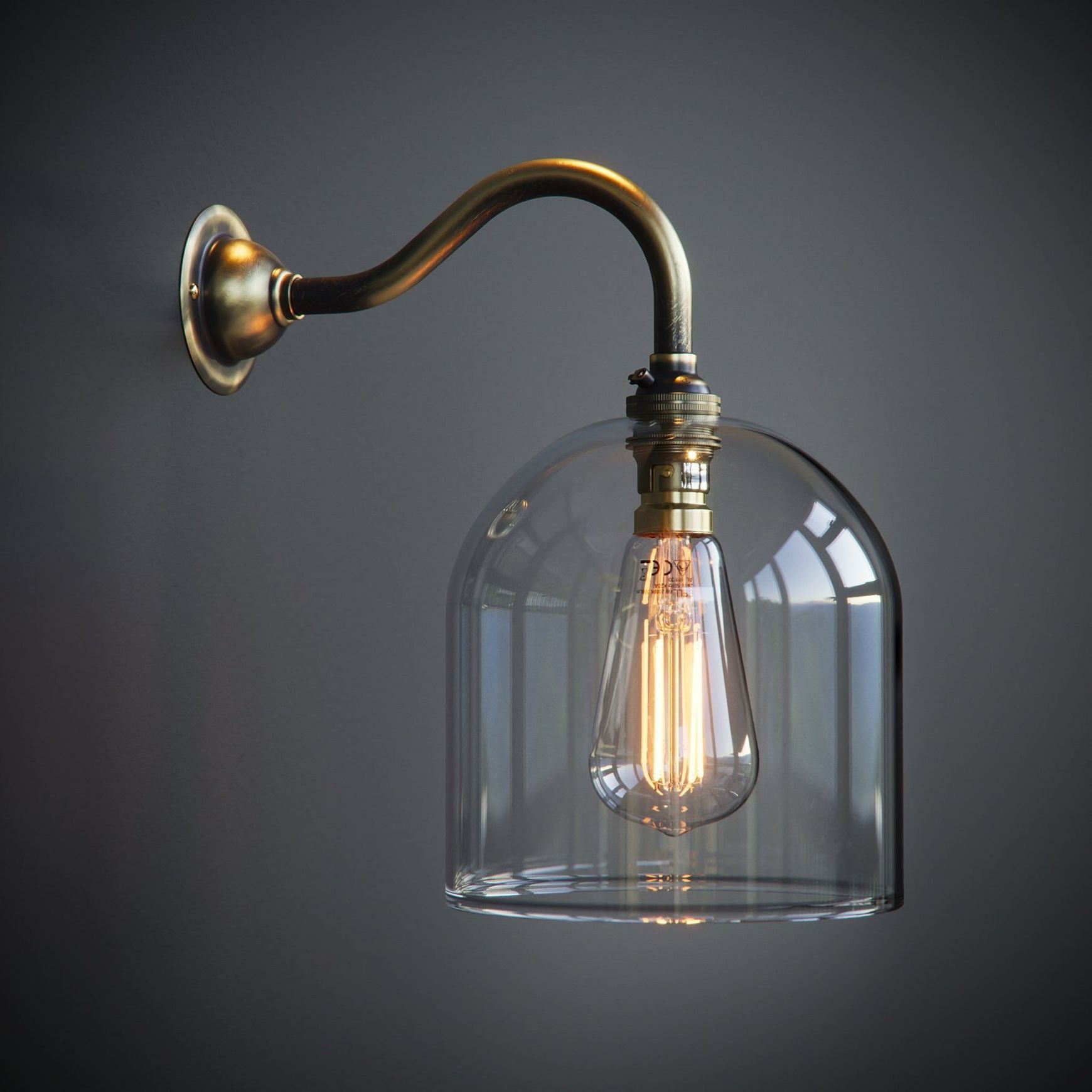 Frieda Clear Glass Wall Light