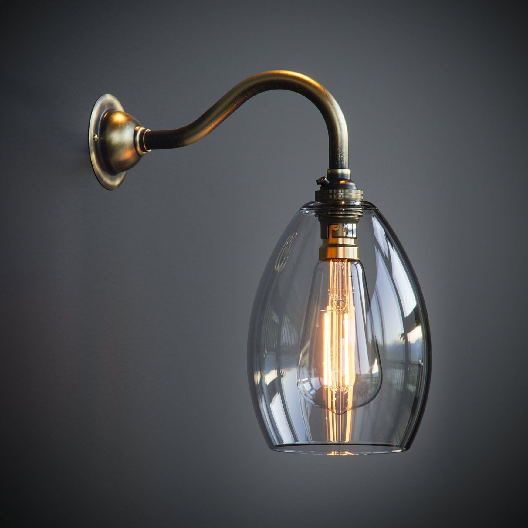 Jules Clear Glass Wall Light