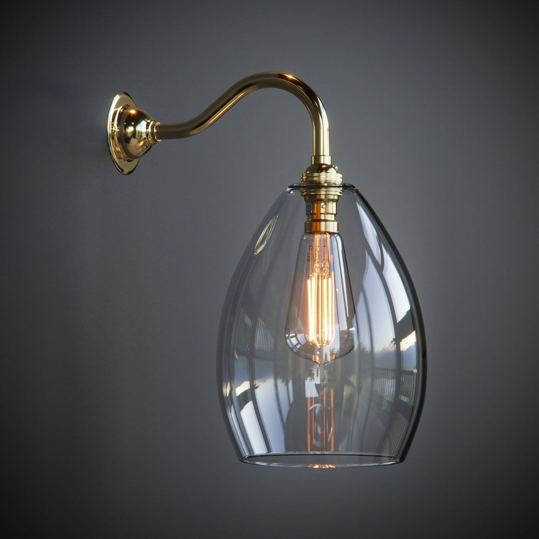 Jules Clear Glass Wall Light