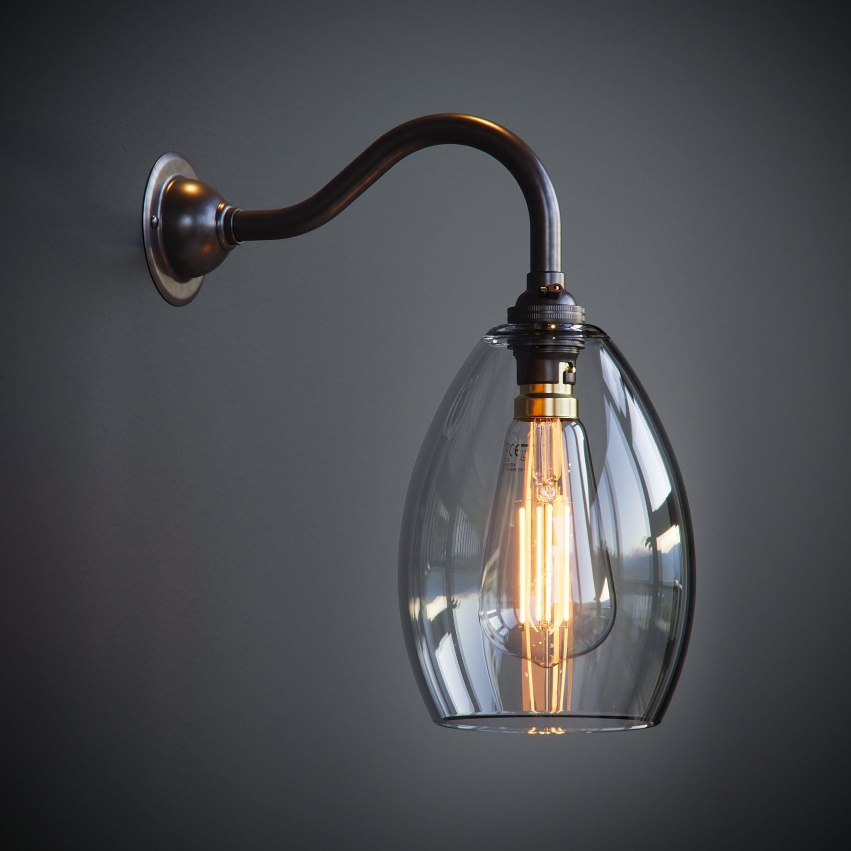 Jules Clear Glass Wall Light