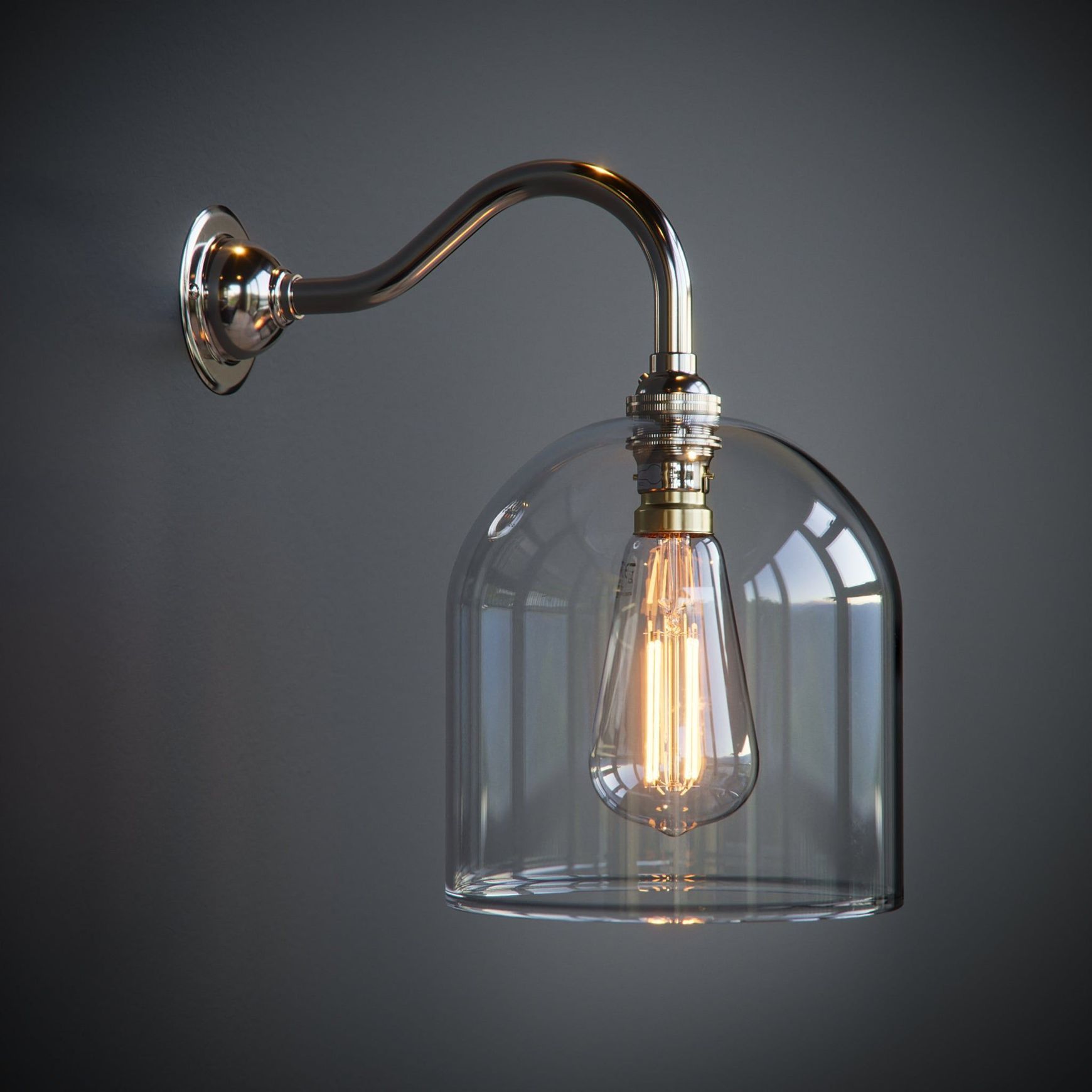 Frieda Clear Glass Wall Light