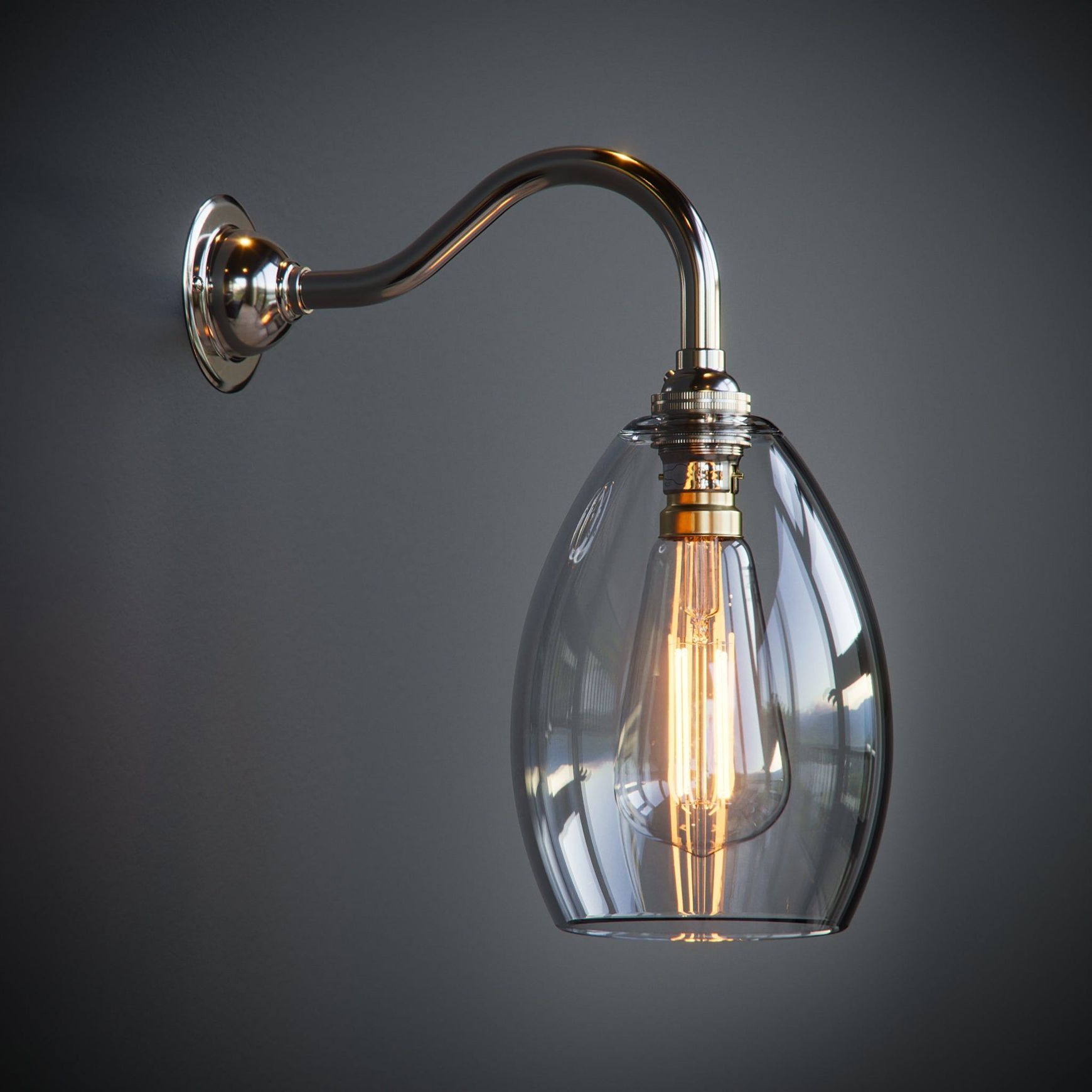 Jules Clear Glass Wall Light