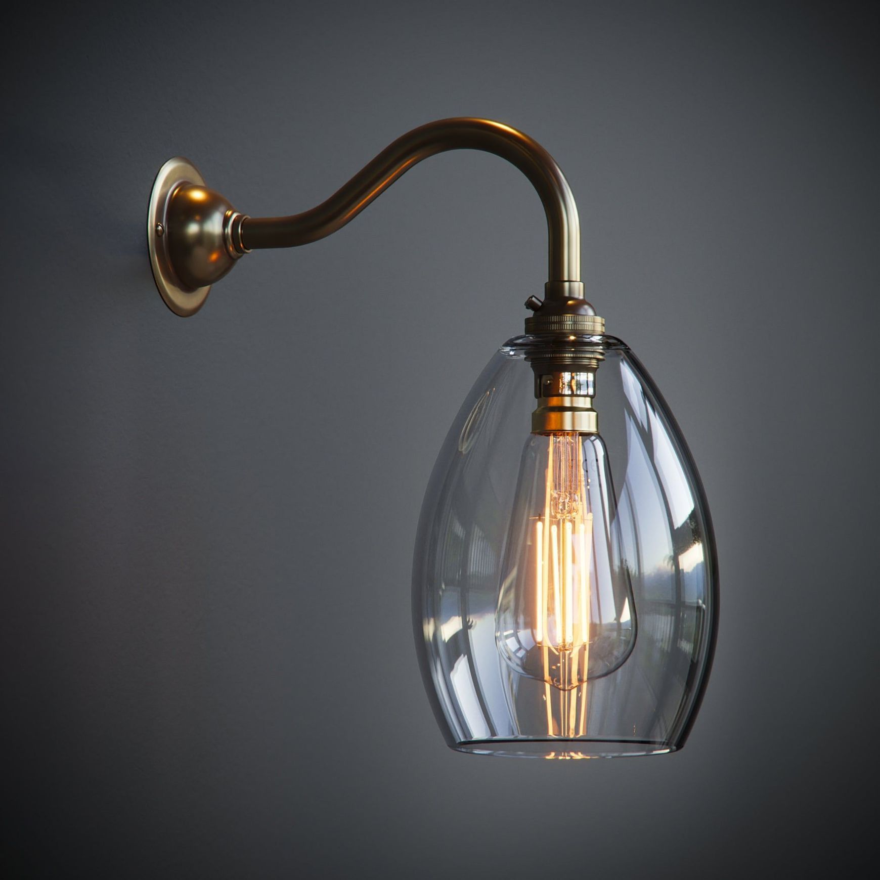 Jules Clear Glass Wall Light