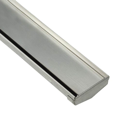 Outdoor Low Profile Linear Grate - Single Slot Tile Insert - 85mm - Custom Length and Outlet