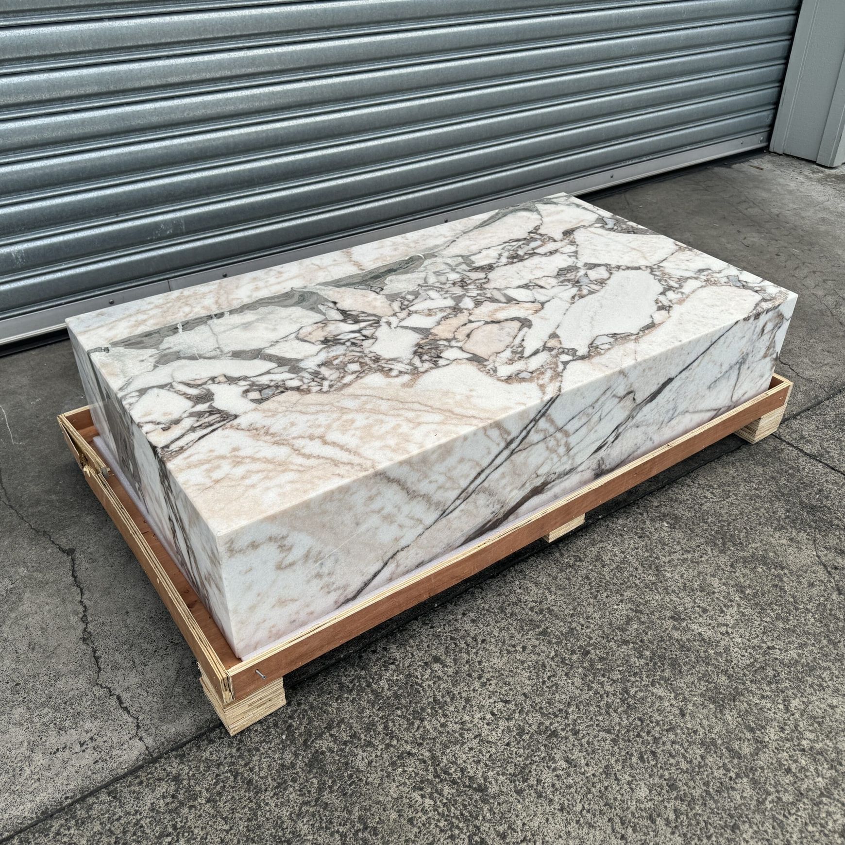 Block Coffee Table-Milky Bleu Marble | Natural Stone Co.