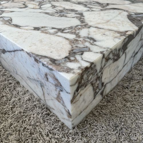Block Coffee Table-Milky Bleu Marble | Natural Stone Co.