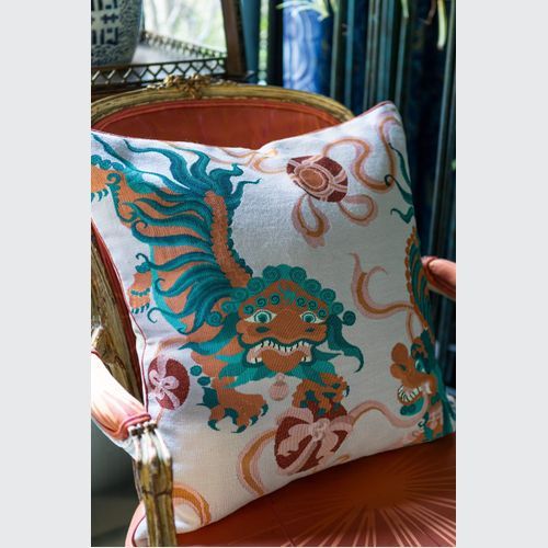 Guo Pei | Lion Dance Pink Cushion