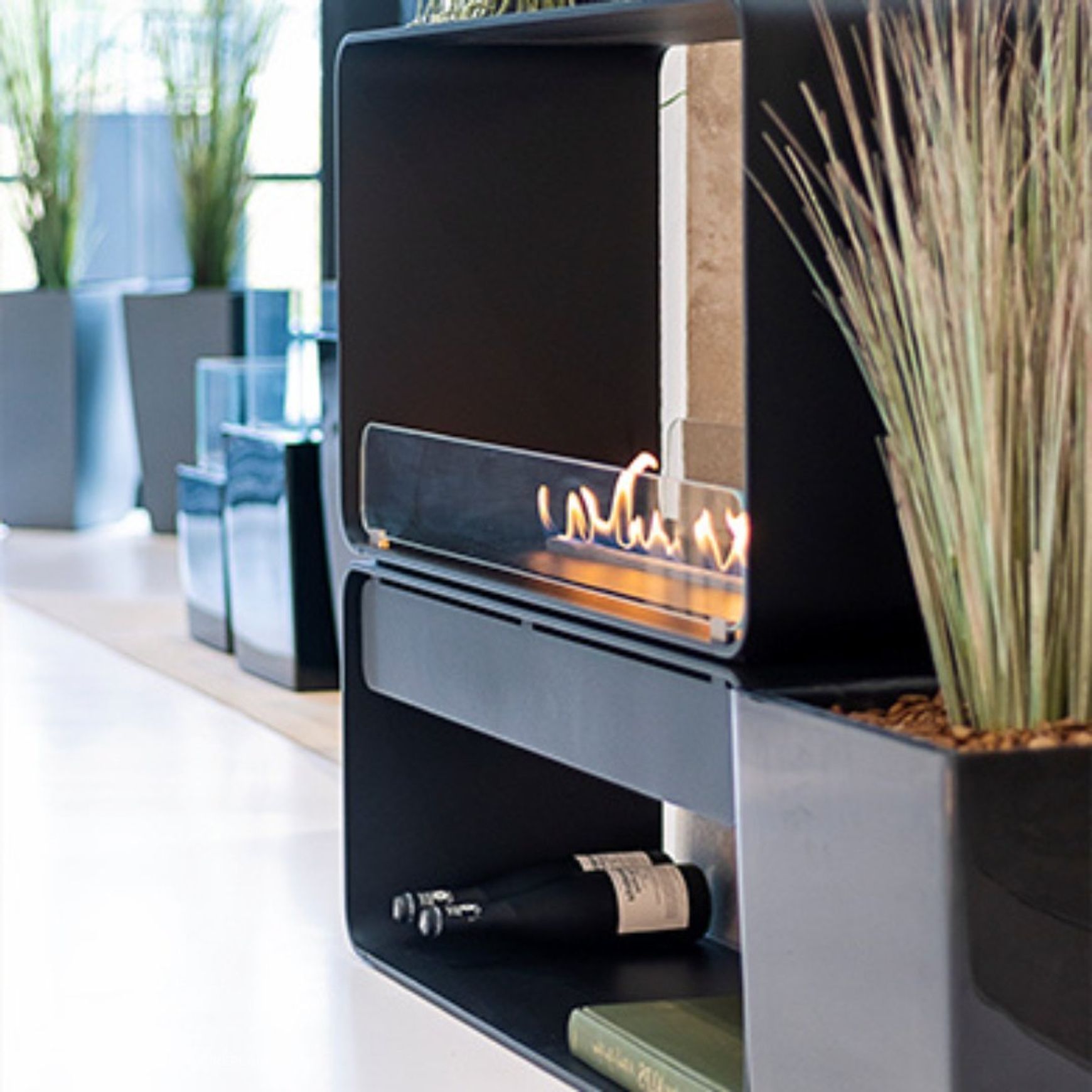Decoflame Austin Freestanding BEV Net Zero Fireplace