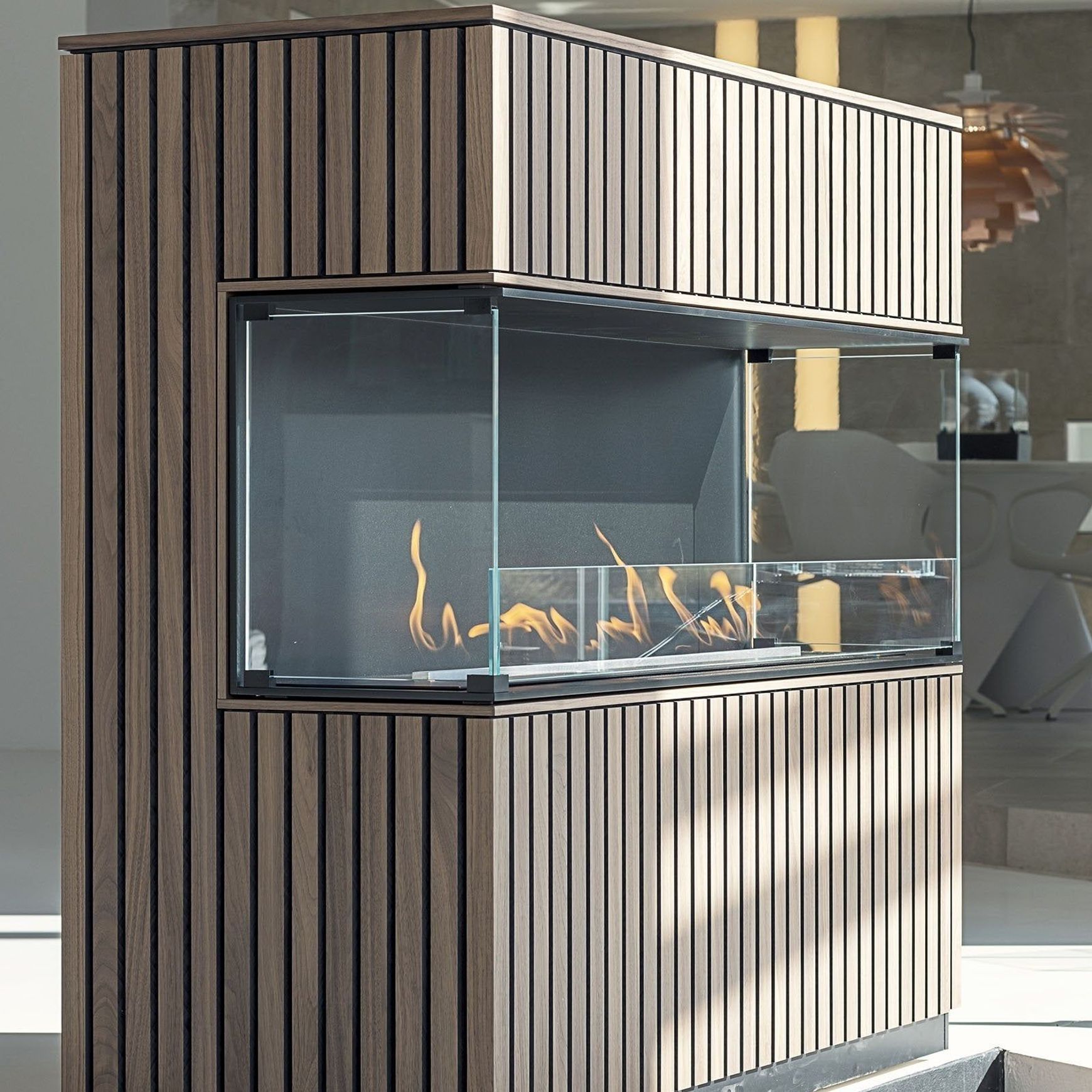 Decoflame Montreal Three-Sided BEV Net Zero Fireplace