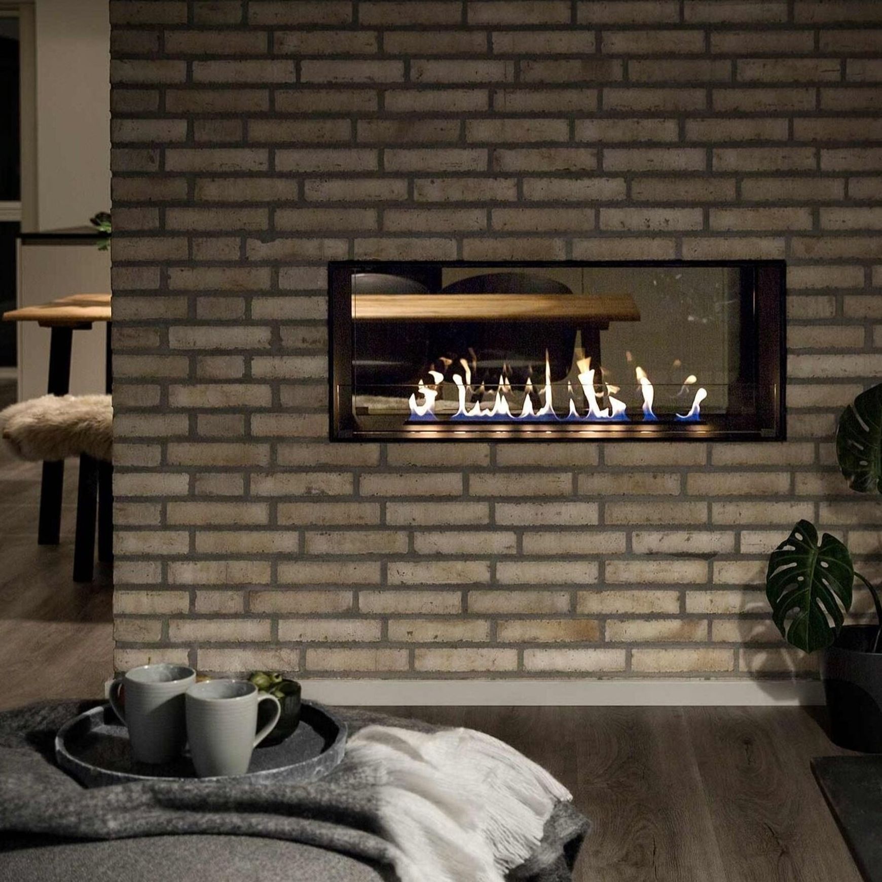 Decoflame Montreal See-Through BEV Net Zero Fireplace