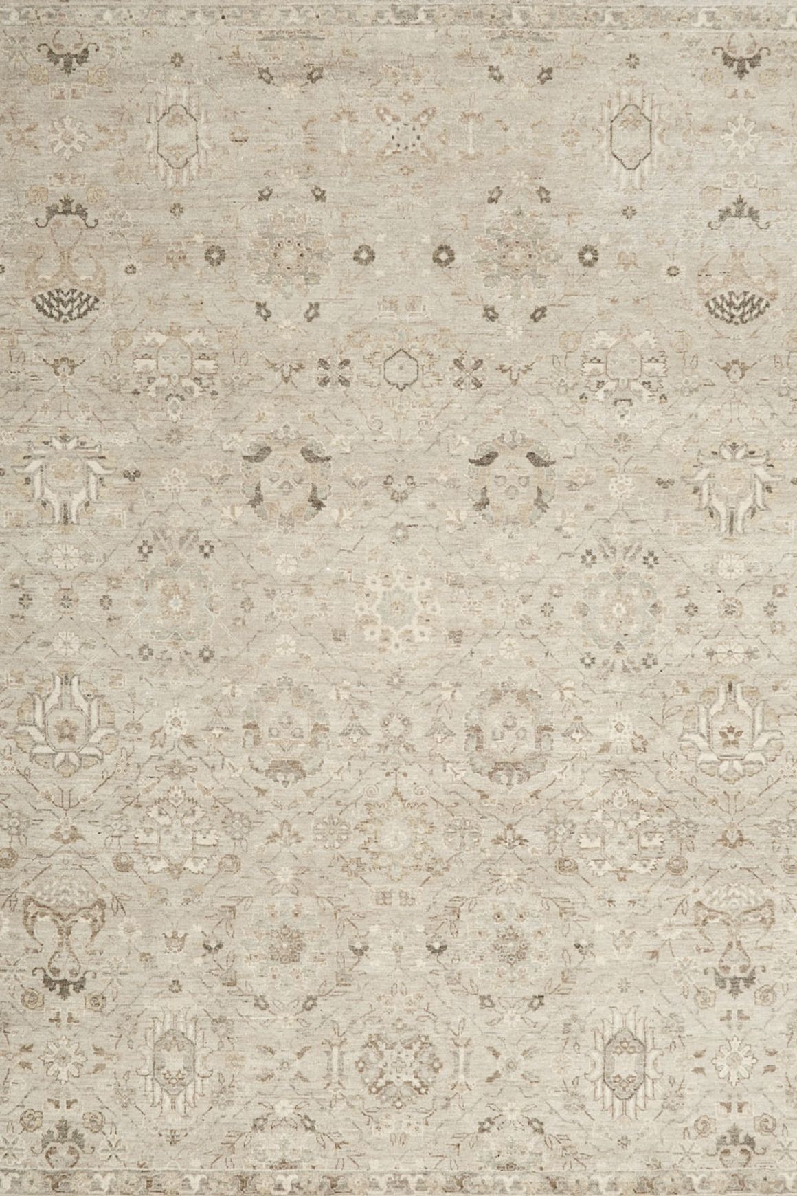 Aragon Grey/Beige l Handknotted Rugs