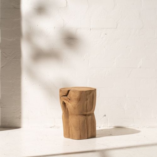 Devi Hourglass Tree Stump Stool