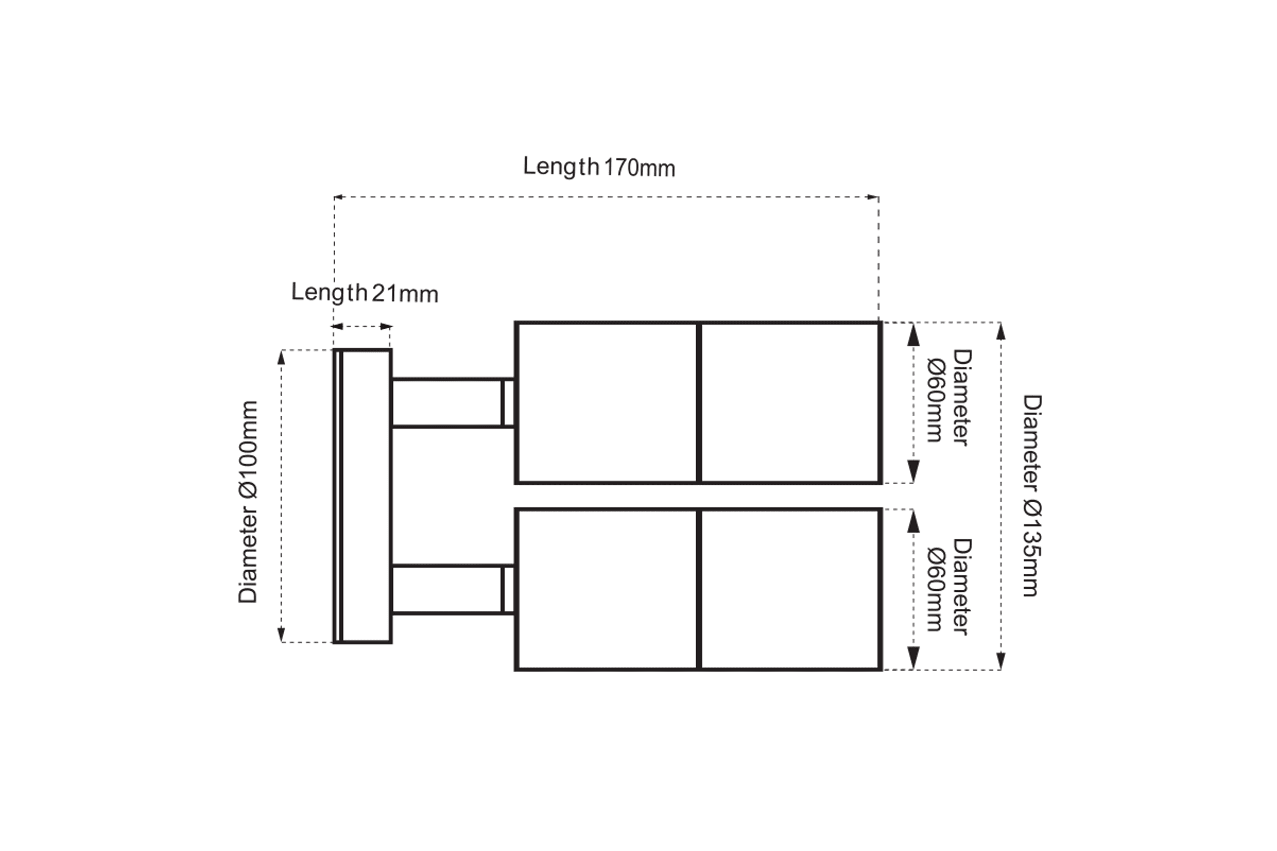 Mounted Double Adjustable Outdoor Light
