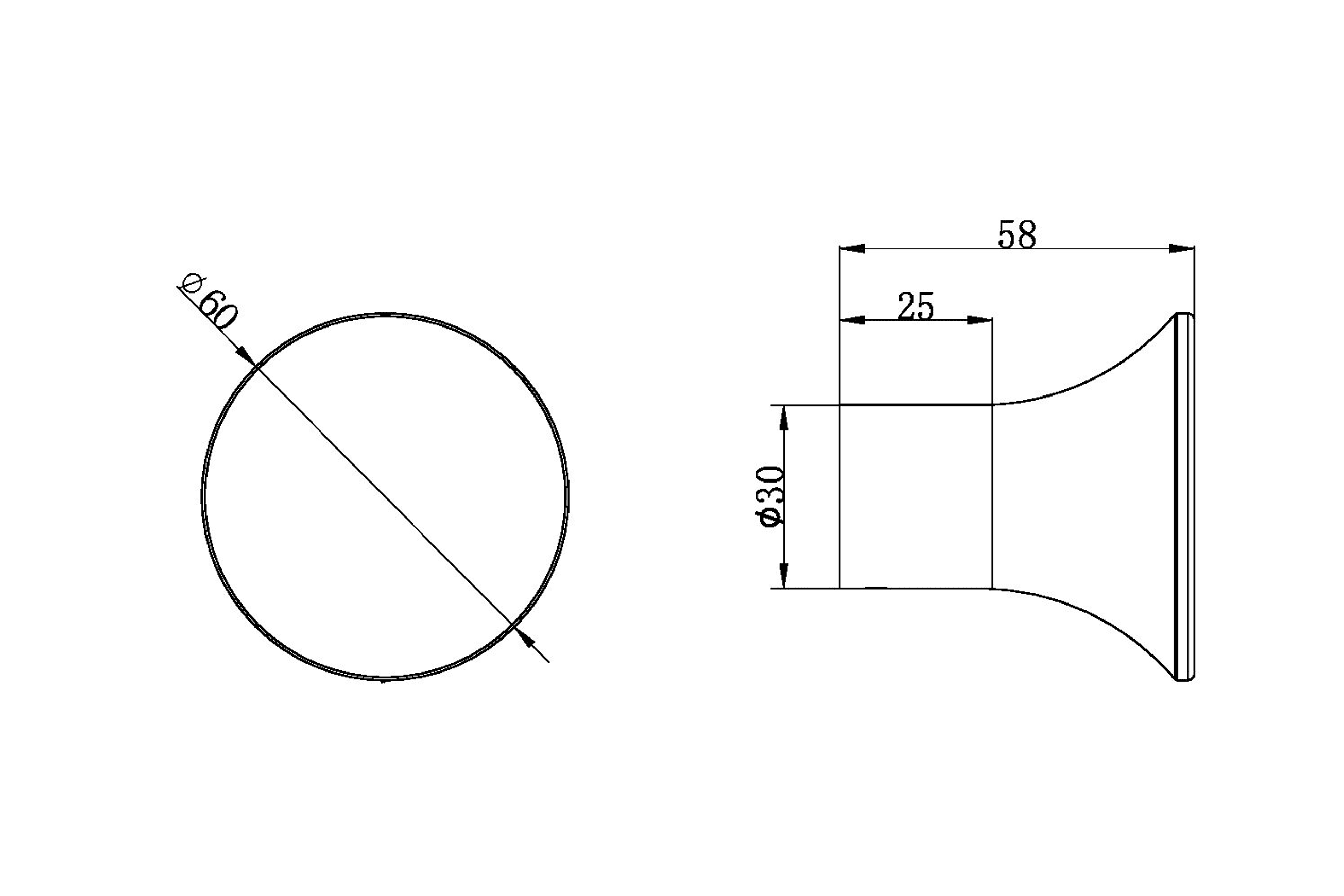 Zen SS316L Robe Hook | Graphite