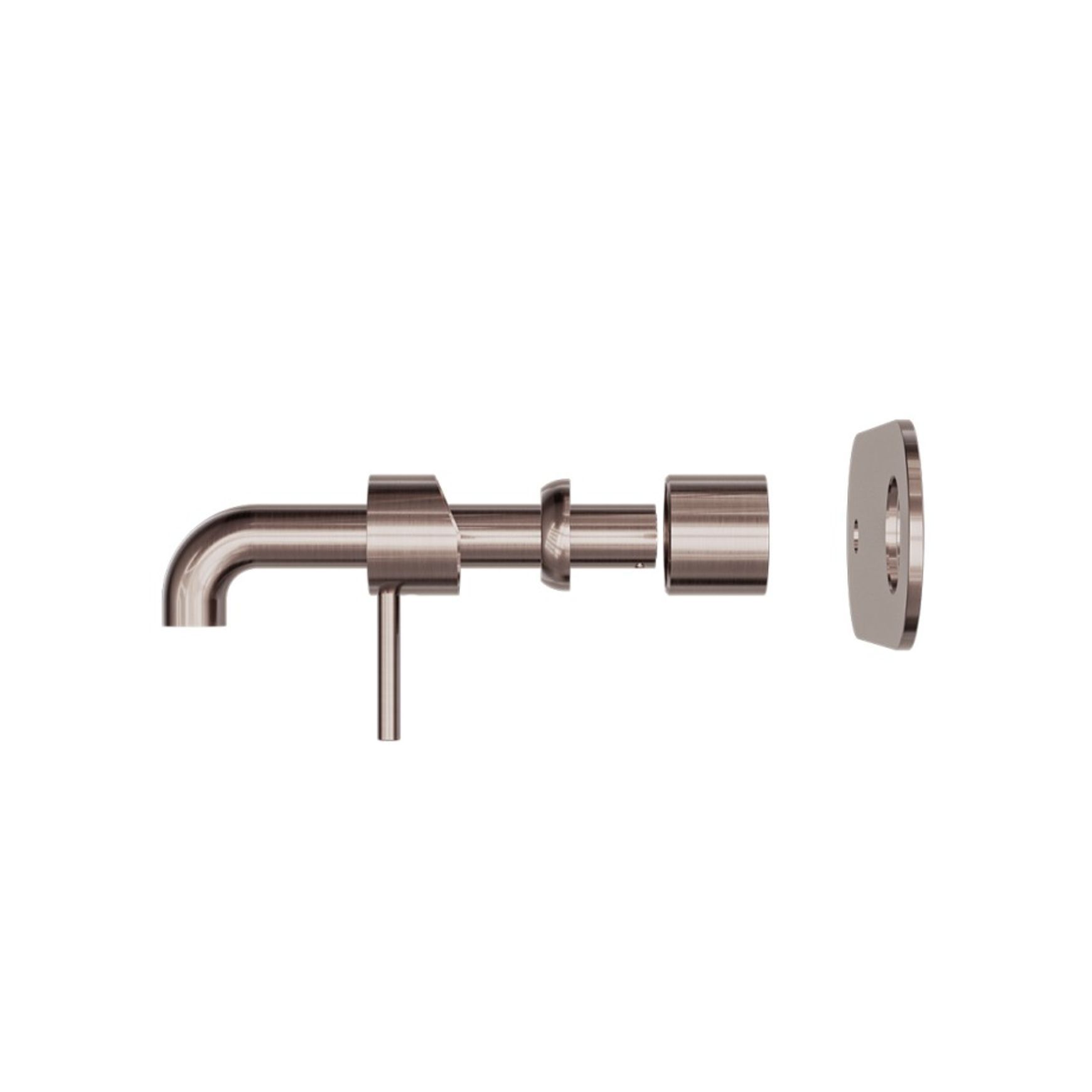 Zen SS316L Wall Basin/Bath Mixer 185mm Spout Trim Kits | Brushed Bronze