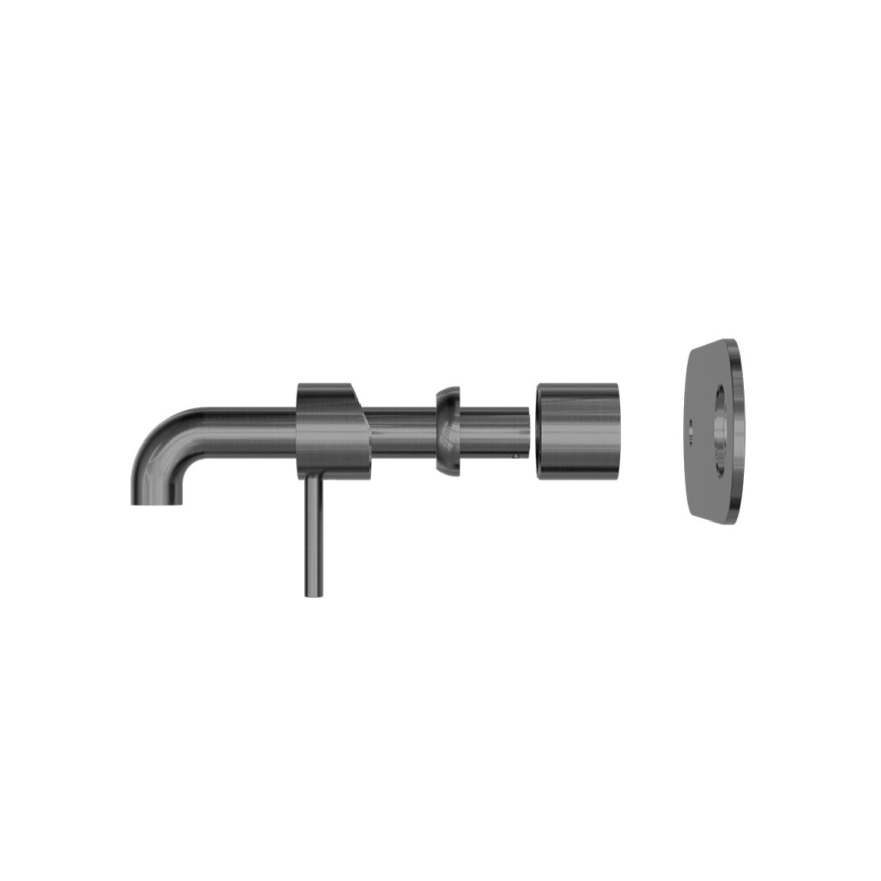 Zen SS316L Wall Basin/Bath Mixer 185mm Spout Trim Kits | Graphite