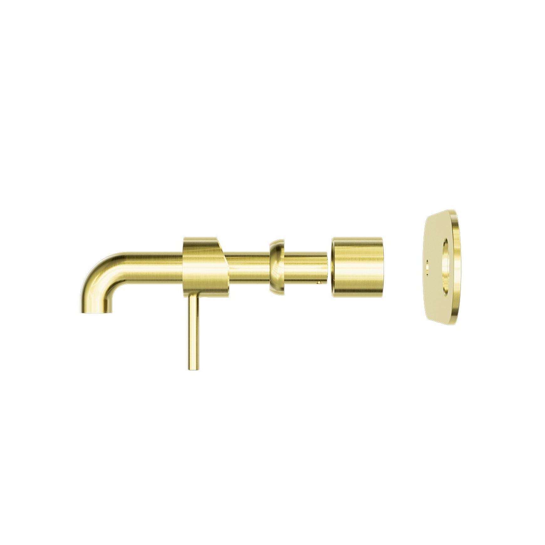 Zen SS316L Wall Basin/Bath Mixer 185mm Spout Trim Kits | Brushed Gold