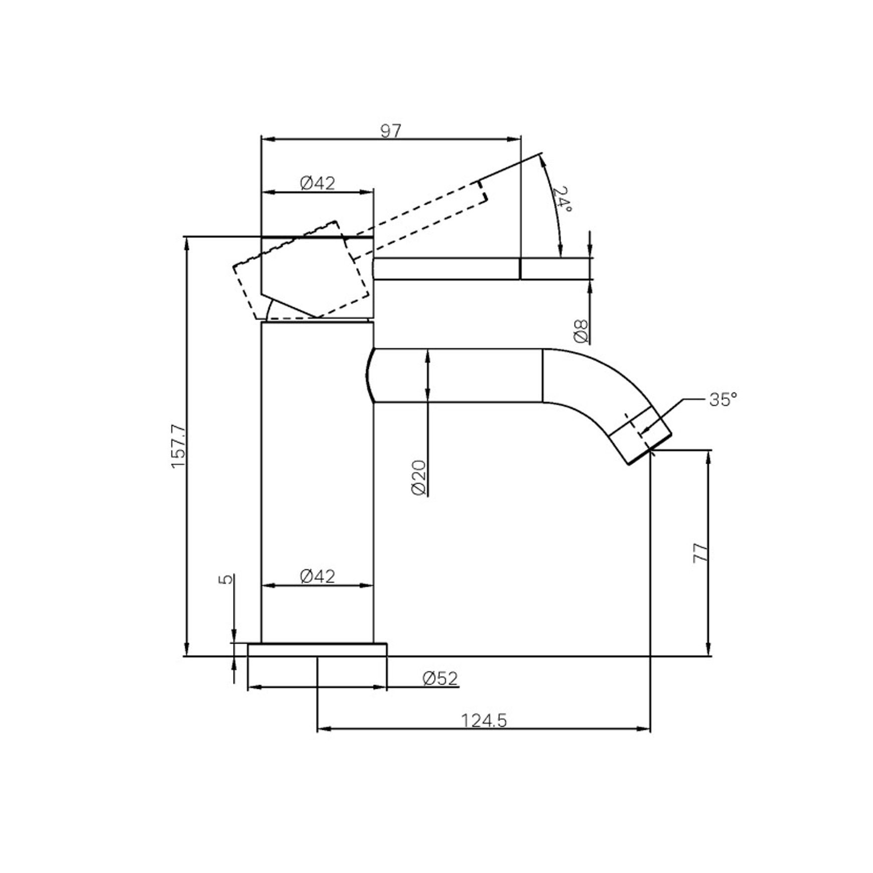 Zen SS316L Basin Mixer | Brushed Nickel
