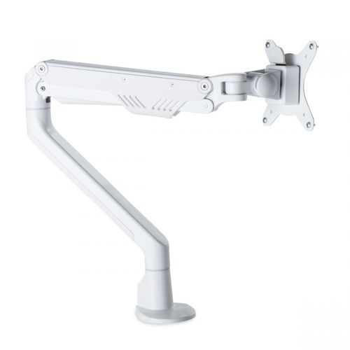 Dynamic Monitor Arm Single 180deg Stop- White