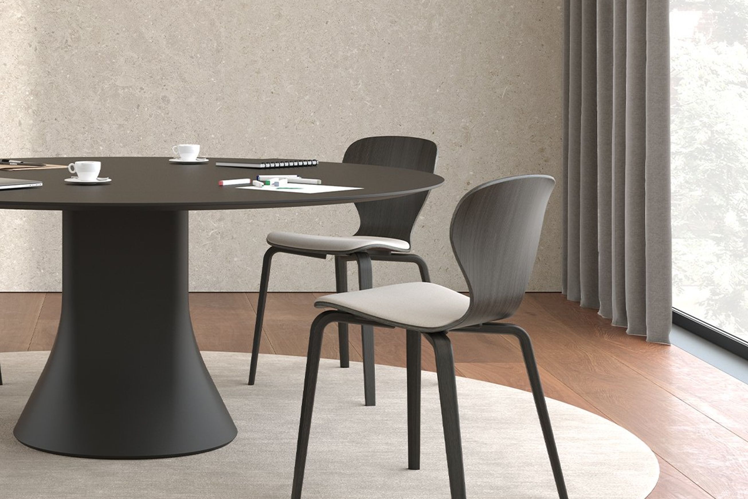 Ears Chair - Four Wooden Legs