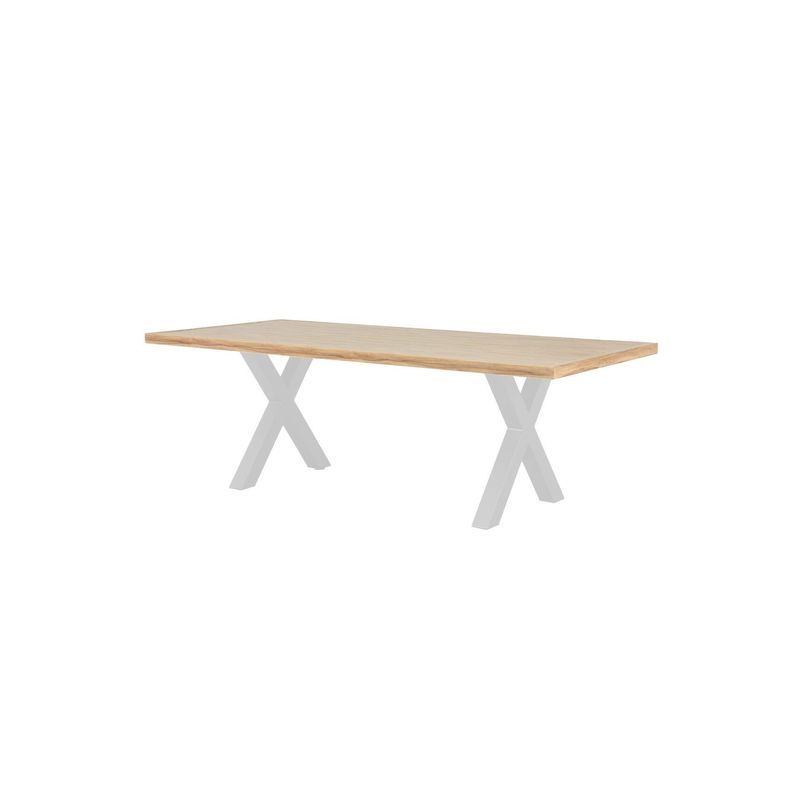 Emilie Aluminium Outdoor Dining Table 220cm | White X Legs