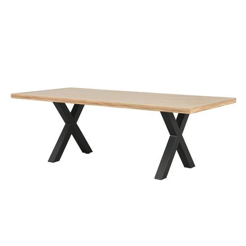 Emilie Aluminium Outdoor Dining Table 220cm | Black X Legs