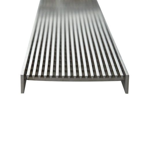 Outdoor Landscape Pool Drainage Channel - Tray and Grate - Wedge Wire - 120mm Wide