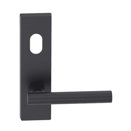 Rectangular Plate Lever #12 Cylinder/Concealed BLK