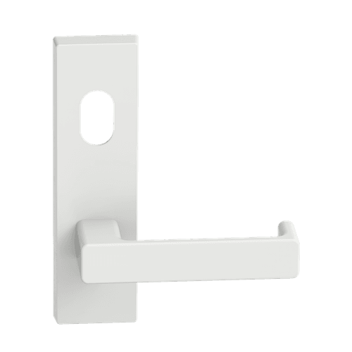 Rectangular Plate Lever #35 Cylinder/Concealed WHT