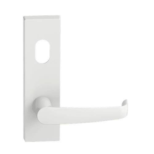 Rectangular Plate Lever #37 Cylinder/Concealed WHT