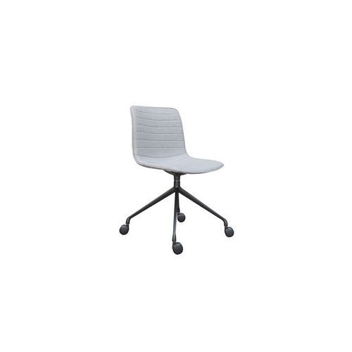 Flow Chair Black Frame with Castor - Light Grey