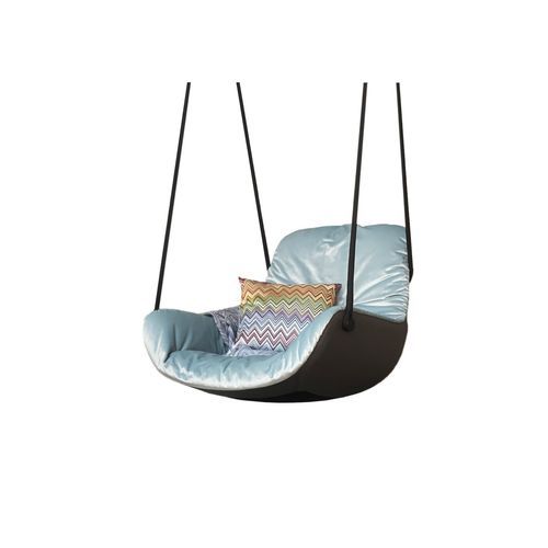 Freifrau | Leya Lounge Swing Seat | Avalon 0045 + Sahara Plaza Leather