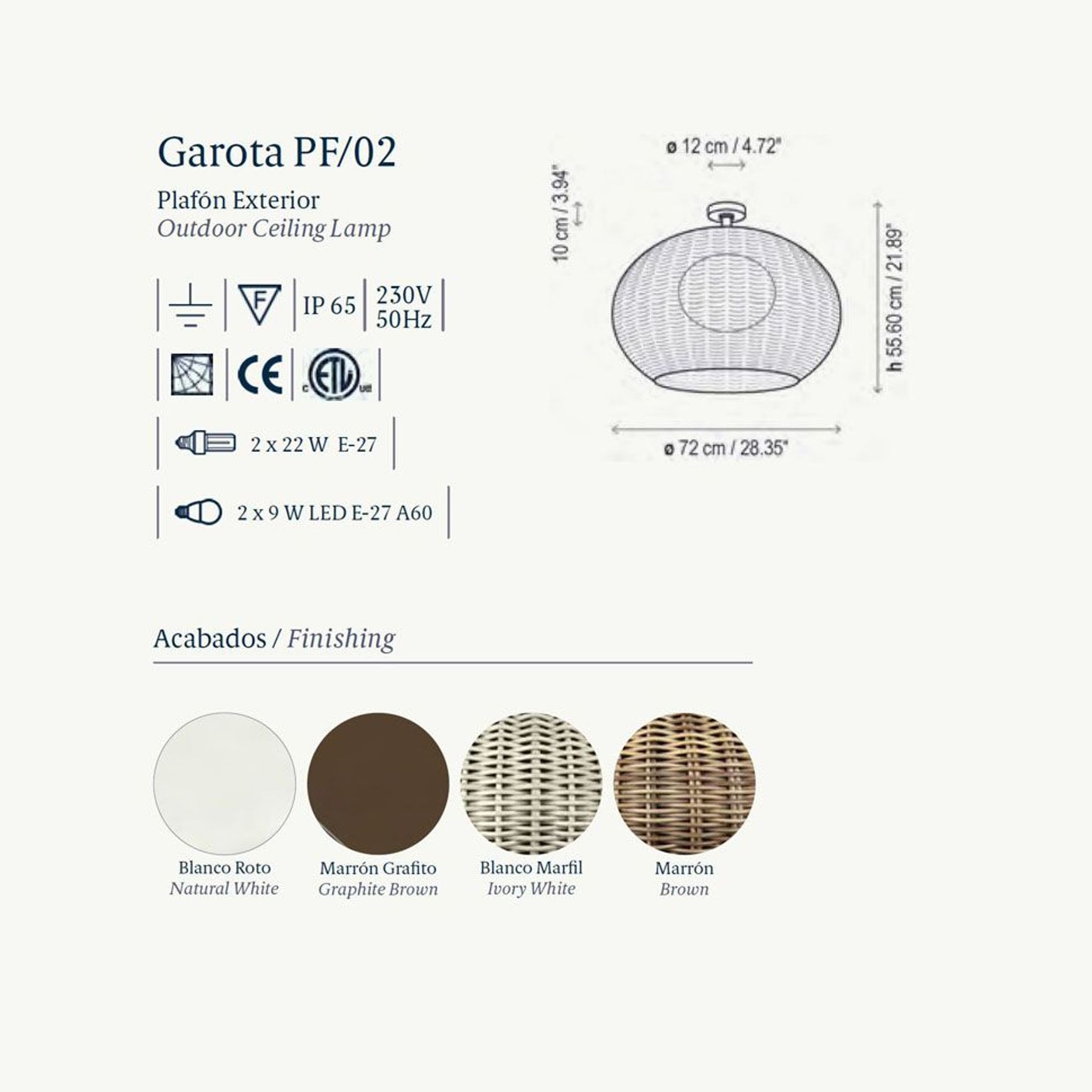 Garota PF/02 Ceiling Light