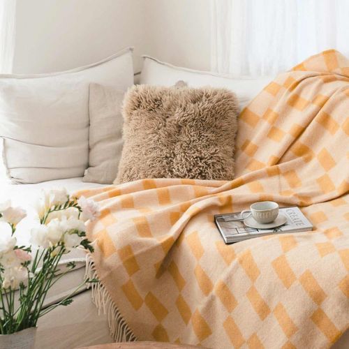 Ruanui Station Lambswool Throw - Gowdys Gold